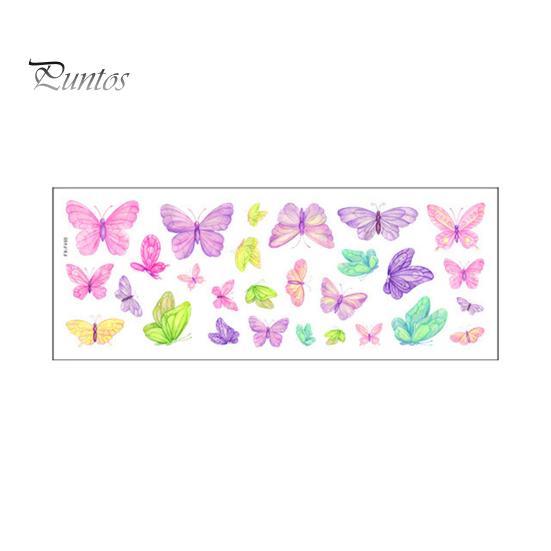 

1 лист красочные бабочки стикер стены самоклеящиеся водонепроницаемый ПВХ съемный гостиная дети девочки спальня украшения стены искусства наклейка Butterfly