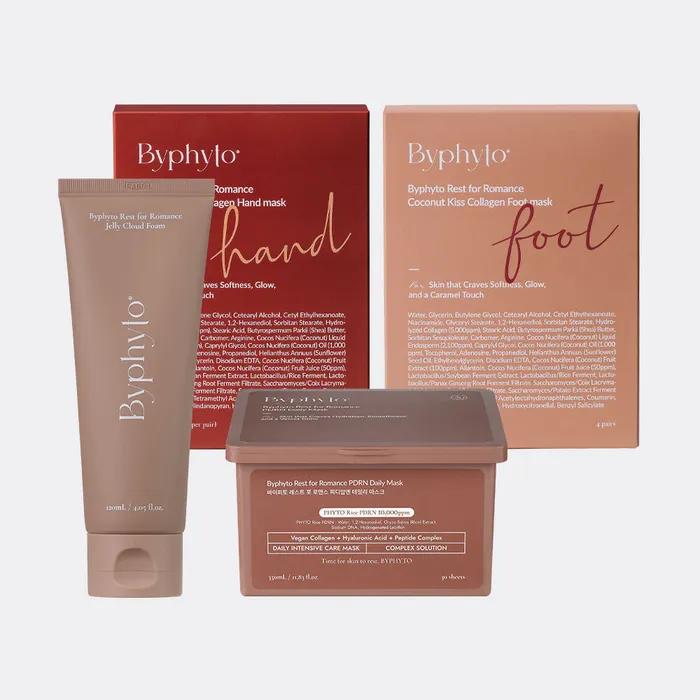 [Byphyto] Byphyto Premium Home Spa 4-Piece Set (Mask Pack + Foam Cleanser + Hand Pack + Foot Pack)