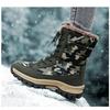 Women Winter Plus Velvet Snow Boots Casual Suede Lace Up Warm High Cotton Shoes Large Thick Bottom Camouflage Shoe