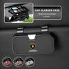 New Car Sun Visor Glasses Clip Pressing Switch Eyeglasses Holder Auto Headrest For Lamborghini Urus Huracan Aventador Premium