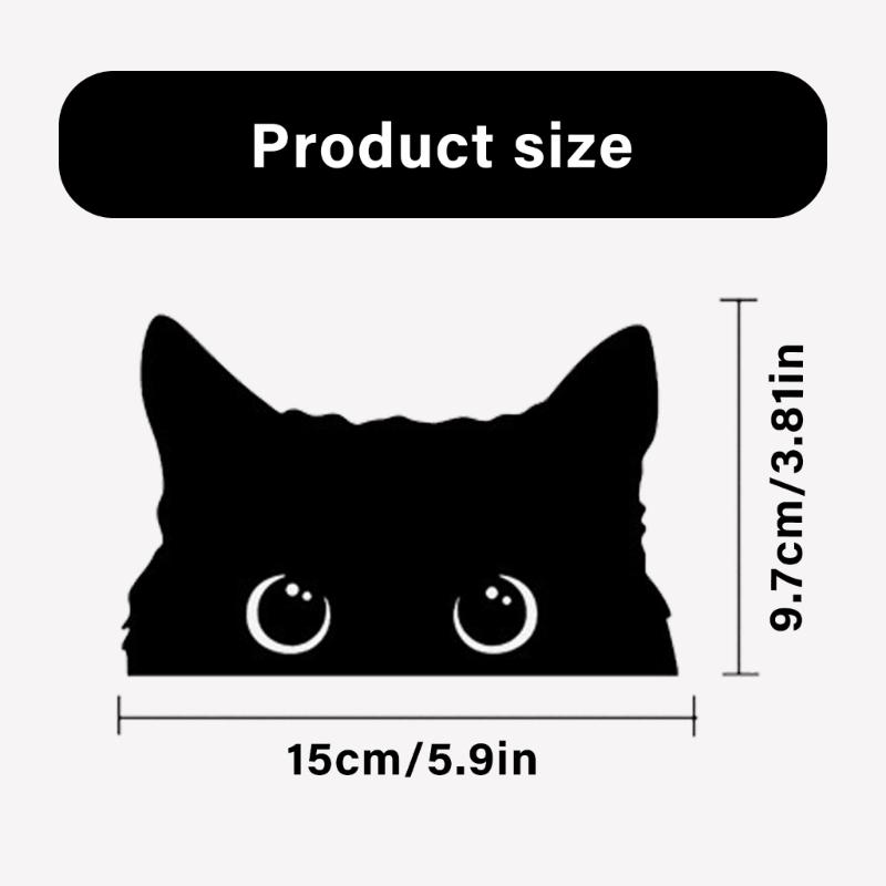 Car Bumper Sticker Car Exterior Decoration Sticker Cartoon Funny Peeking Cats Sticker Waterproof Decal for Car Truck