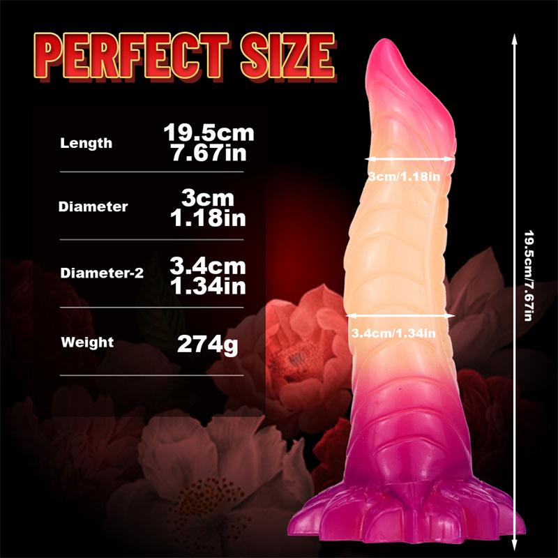 Mysterious Snake New Super Simulation Makeup Phallus Shaped Anal Plug Gradient Color Fake Penis Female Masturbator