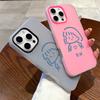 Patterned Matte Frosted Skin Feel Casing PC+TPU 2in1 Cute Girl Printed Protective Cover Soft Back Case