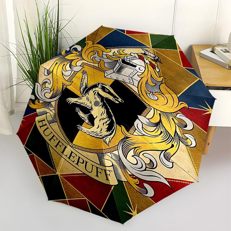 1pc Hufflepuff Crest Umbrella with Plastic Handle,Suitable for All Seasons Travel Outdoor Multi-functional UmbrellaDCS248