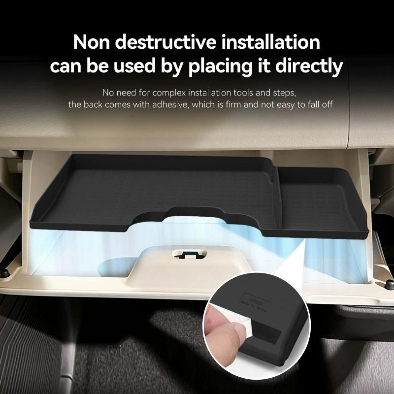 Silicone Glove Box Organizer Mat for 2024 Honda N-BOX JF5/JF6 Models