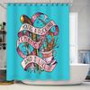 Floral Teacup Shower Curtain Botanical Pattern Bathroom Decor Vintage Flower Washroom Fabric Art Print Home Textile