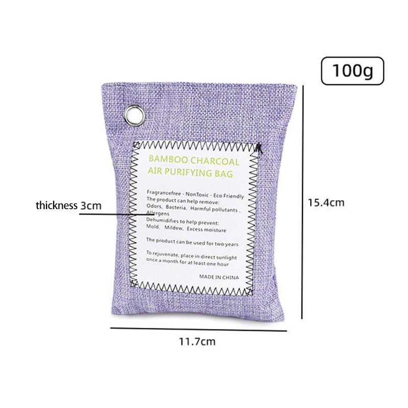 1 buc. Sac Purificator de Aer cu Cărbune de Bambus Absorbtor Natural de Mirosuri pentru Mașină Casă Deodorant cu Cărbune Activ pentru Eliminarea Formaldehidei