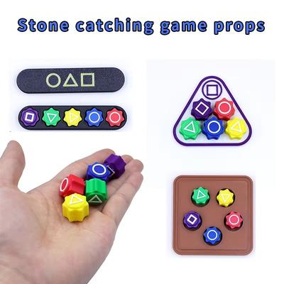 Traditional Play Game Fun Gonggi Jack Stone Pebbles Set Hand Eye Coordination Training Toy Gonggi Set For Board Game Party Games