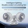 4 Speeds Double Headed Clamp Fan Can Be Clamped Night Light New Air Cooler