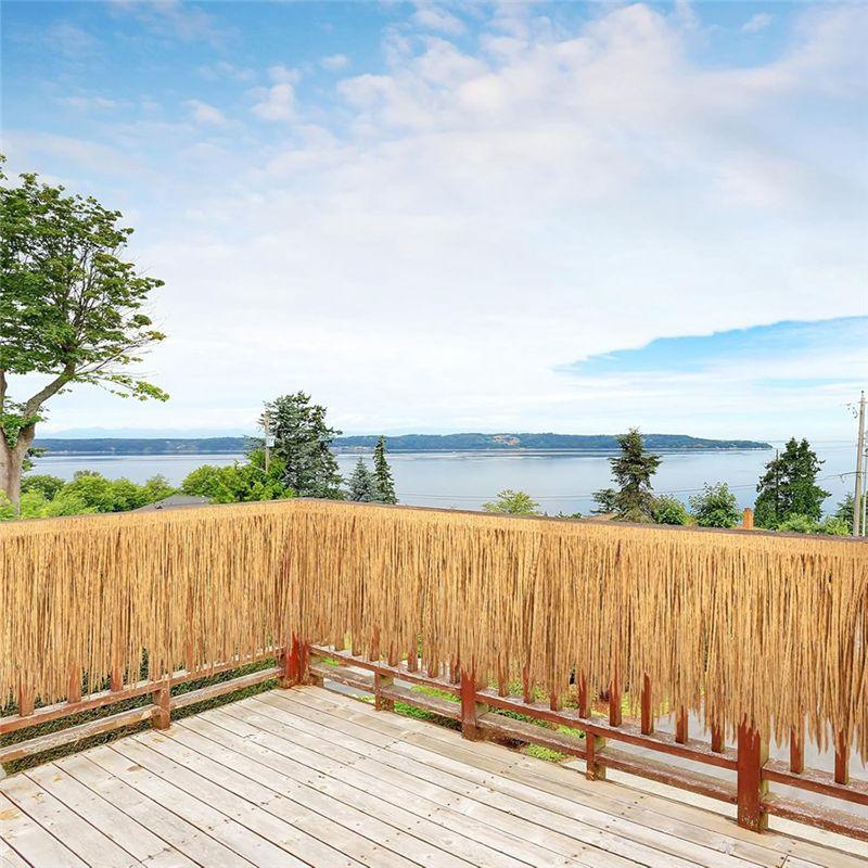 2Pcsthatch Roofing Artificial Palm Thatch Rolls For Outdoor Hawaiian Party Decor For Tiki Bars, Parties, Gardens & Fences