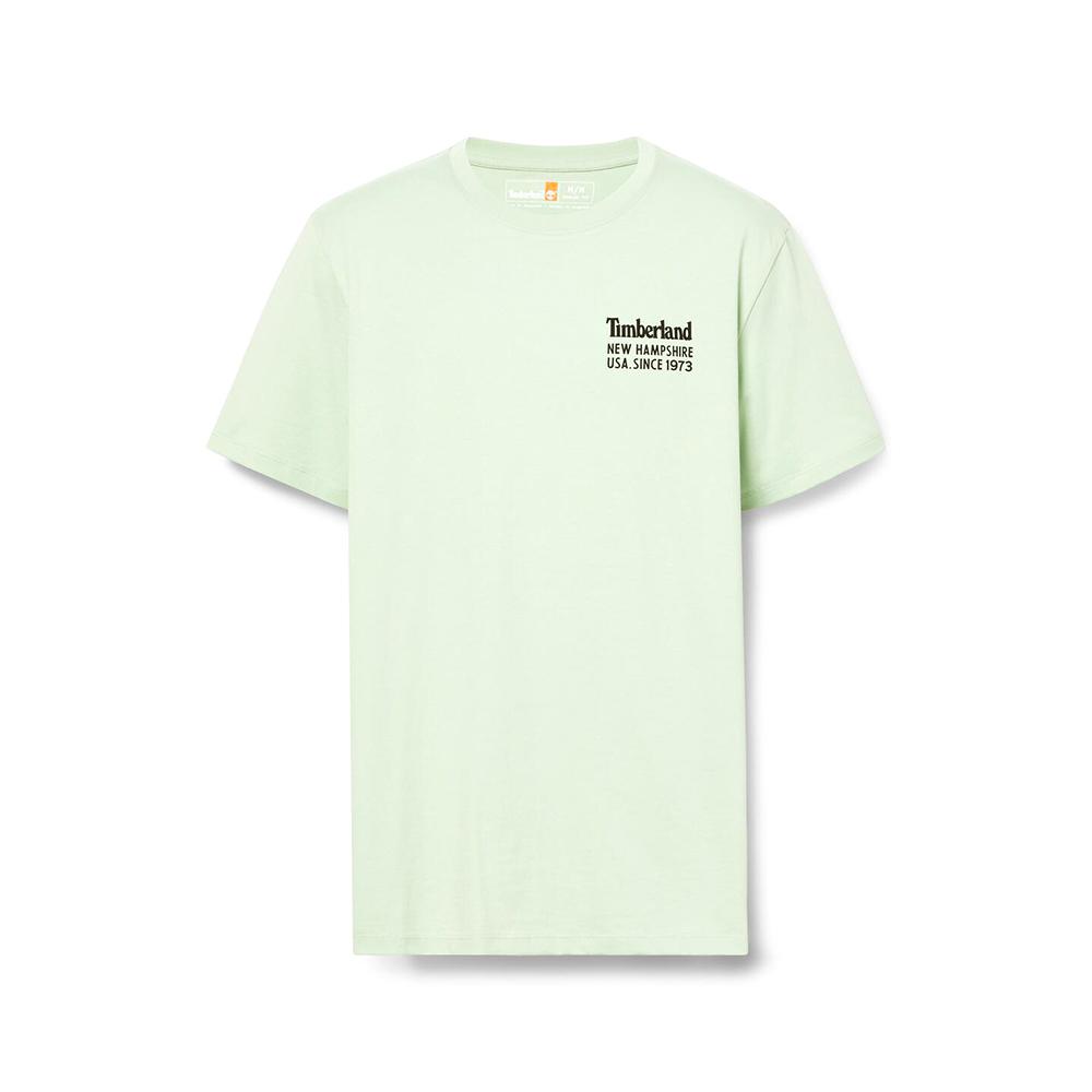 TIMBERLAND Men'S Bag Slogan Short Sleeve T-Shirt Deep Blue Green_Tb0A6B88Ene1
