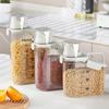 Transparent Bulk Food Container with Pouring Spout Nonslip Handle Box Large Capacity Storage Bin For Snacks Pet Food