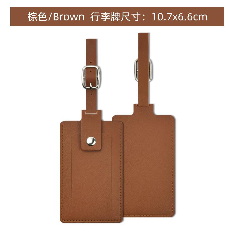 PU Leather Luggage Tag for Women Men Travel ID Holder Suitcase Label Portable Boarding Tag Accessories