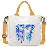 Steal a Brainrot 67 Unicorn Printed Student Crossbody Bag Casual Canvas Shoulder Bags