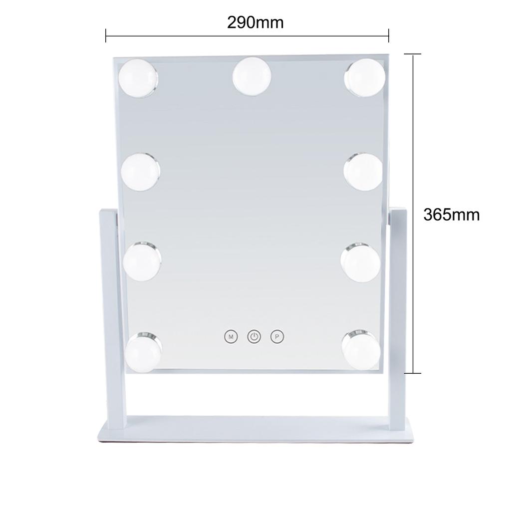 USB Powered Adjustable Brightness High-definition LED Makeup Mirror with Bulbs