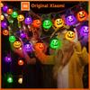 1PC 10/20 LED Halloween String Lights With 4 Colorful Black Hat Punpkin Fairy Light For Home Indoor & Outdoor Garden Yard Deecor