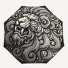 1pc Lion Swirls Automatic Open/close Folding Compact Umbrella, 8-Rib Sturdy Canopy, Lightweight Portable, Everyday Use, Gift, Outdoor Umbrella, Travel
