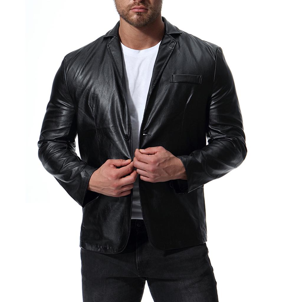 mens plus size leather jacket