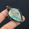 Hemimorphite Gemstone Pure Copper Wire Wrapped Handmade Jewelry Pendant For Gift