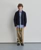 Horlisun Visitor Harrington Seersucker Jacket Navy