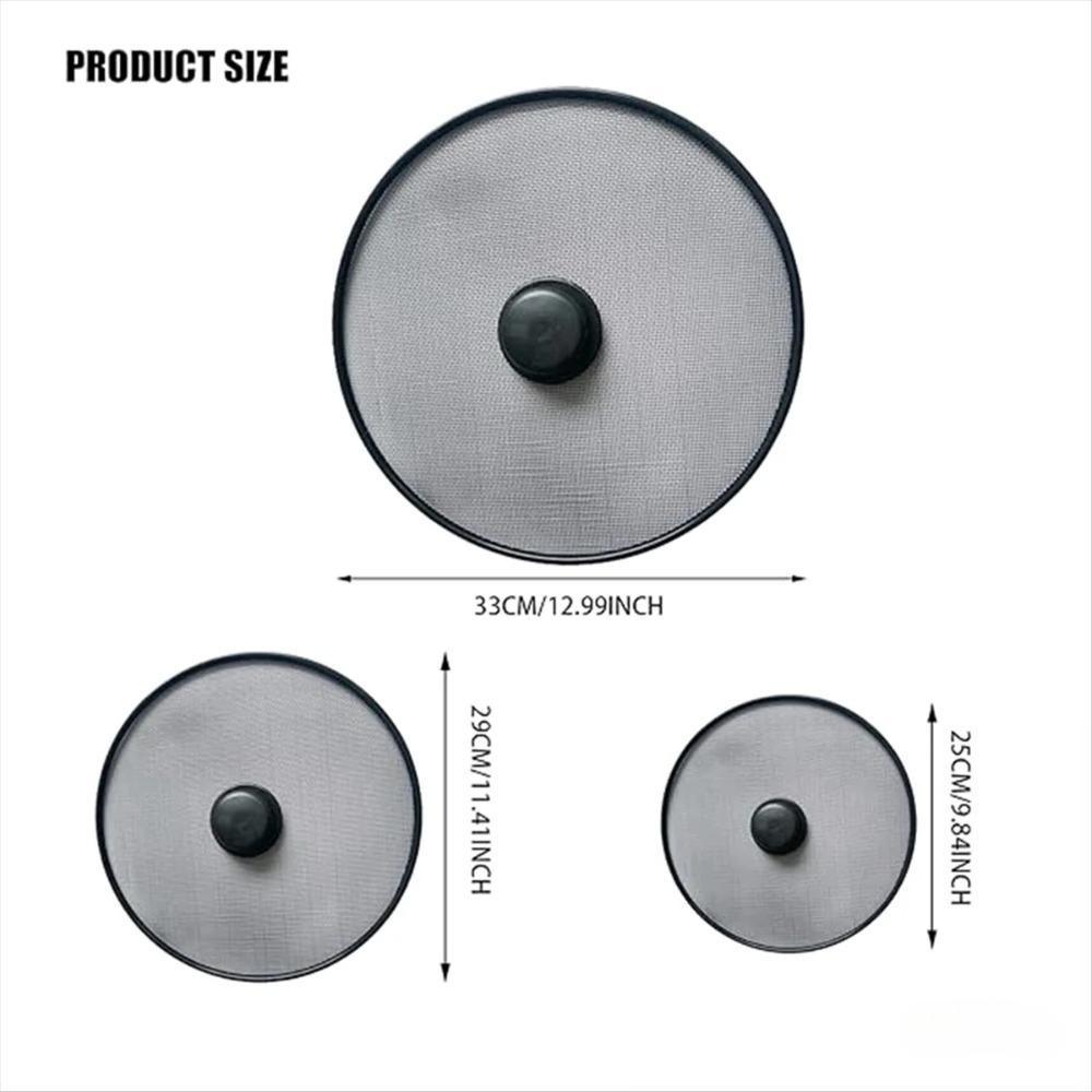 1PC Kitchen Tool Fine Mesh Splash Guard Cover Lid with Handle Splatter Screen Anti Grease Frying Pan Oil Splash Guard Gadget