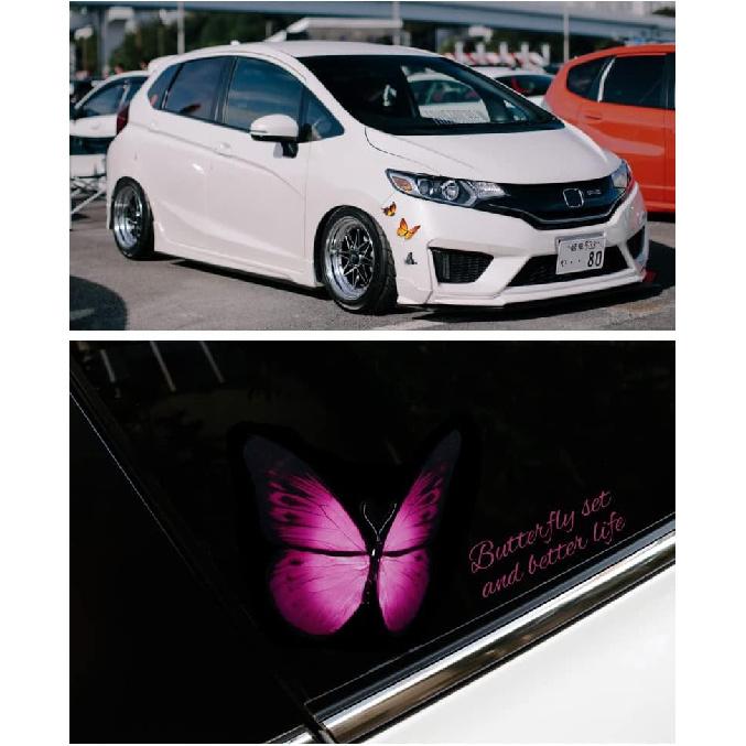 Butterfly Vinyl Car Stickers, Butterflies ect Scratch Cover Waterproof Bumper Decals for Automotive, Motorcycle, Helmet, Luggage, Window, Wall, Home