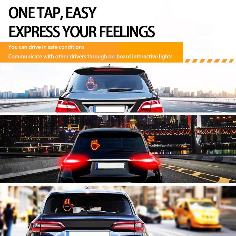 1 Sada Světlo na prst do auta s dálkovým ovládáním Cool Vtipné Světlo do interiéru auta Vztyčený prst LED Lampa na ruku prostředníček Auto příslušenství