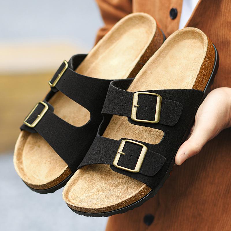 Fashion New Leather Men Sandals Summer Men's Sandals Women Slippers Outdoor Beach Lightweight Zapatos Hombre Durable Non-Slip Footwears