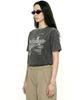 REBRENNER Dtf Bird Freedom Pigment Short Sleeve T-Shirt Charcoal