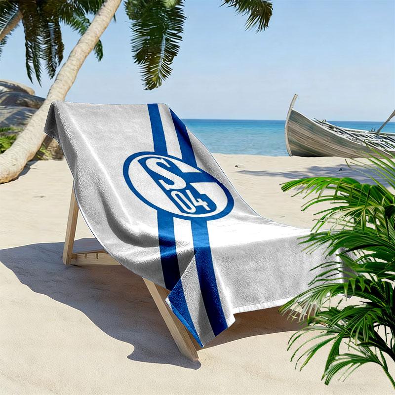 Asciugamano da Spiaggia Schalke, Asciugamano Grande Morbido ad Asciugatura Rapida per Spiaggia Campeggio Nuoto