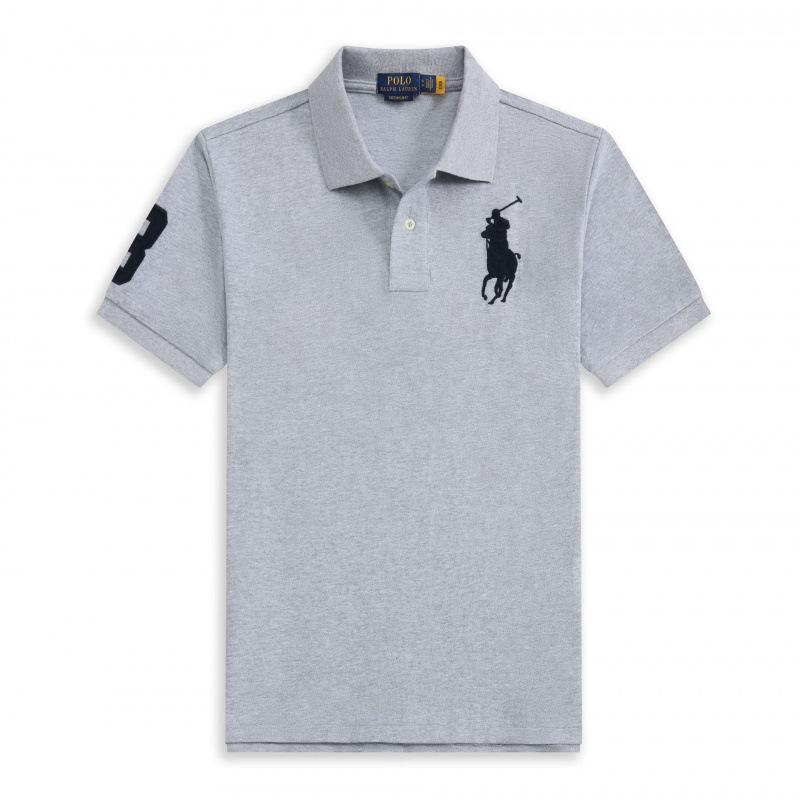 Camisa Polo Masculina com Bordado Big Pony Verão Manga Curta Camiseta Business
