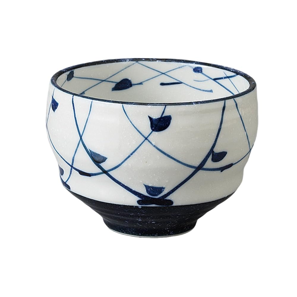 Ippuku x Blue Chidori Matcha Cafe Mino Made in Japan Ale-net Bowl, Teacup, 10.2 7.4 cm, 350cc, Pattern, Bowl, Bowl, Ware,