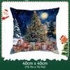 Santa Claus And Snowman Pillowcase Bedroom Sofa Cushion Cover 100% Polyester Living Room Cushion Pillowcase Home Decor