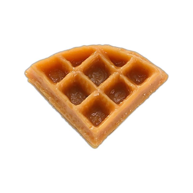 Simulation Cheese Waffle Toast Resin Scrapbooking Decoration Crafts DIY Accessories Dollhouse Mini Artificial Bread 50pc/lot