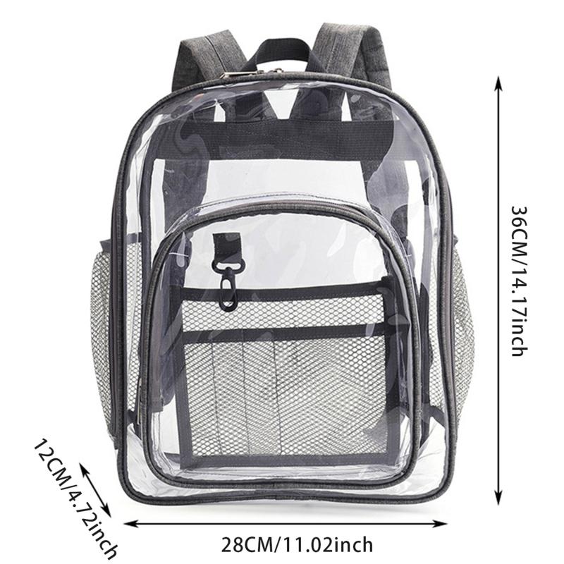 Transparent Backpack Waterproof PVC Storage Bag Large Capacity Student Backpack