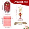 24Pcs Christmas Keychain Bulk Christmas Party Favors Pendant Keyring, Charm Key Chain Craft Accessories For Xmas Supplies