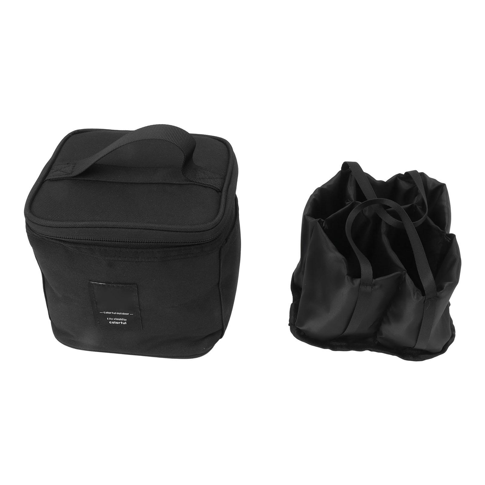 Spice Bottle Carry Bag Removable Inner Divider Oxford Cloth Portable Seasoning Jar Bag for BBQ Picnic Camping