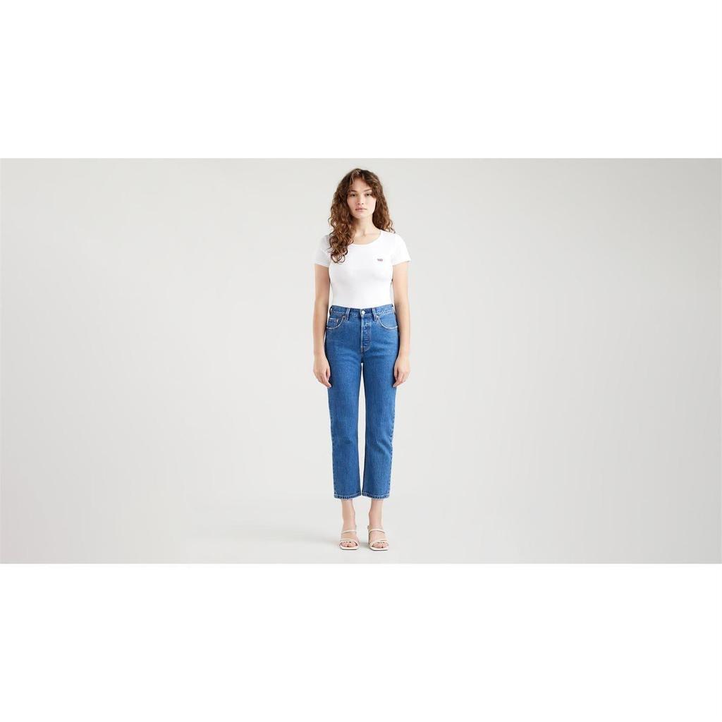Levis Womens/Ladies 501 Straight Leg Ankle Grazer Jeans