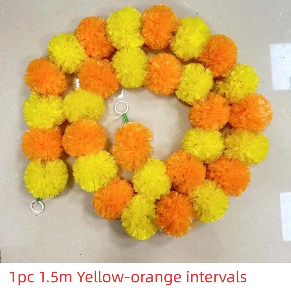 1.5m Halloween Marigold Garland Longevity Chrysanthemum Artificial Flower Decoration Tree