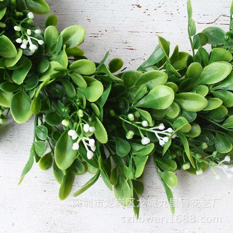 Large Artificial Grass Wreath Door Decor Wedding Party Home Decoration Handmade Plastic Floral Ring