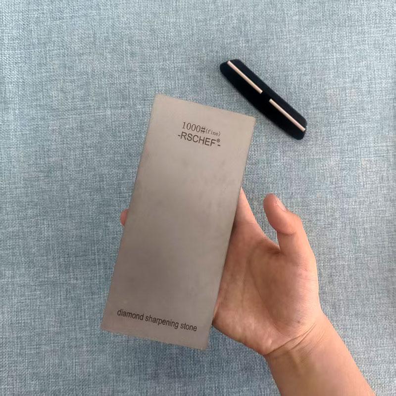 240/400/600/1000 Körnung Diamant Schleifsteine Messerschärfer Rutschfeste Basis Küchenmesser Schärfwerkzeug Set Flockenplatte