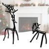 Xmas Black Reindeer Christmas Decoration European-Style Black Reindeer Statues Modern Decorative Deer Sculpture