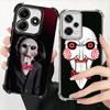 The J-Jigsaws Killer Horror Soft Phone Case For Xiaomi Redmi Note 14 15 Pro Plus 13 12 11S 11T 5G 10 9S 9 Plating Anti-Fall Fund