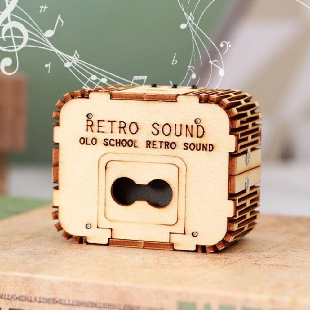 Wooden Wooden Tape Recorder Self-made Cassette Recorder Useful Assembly Tape Recorder  Friend Gift