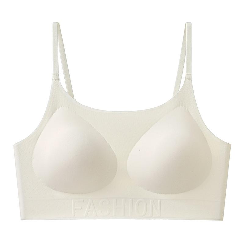 Sommer Dünner BH Damen Fixierte Schale Weste Unsichtbarer BH Nahtloser BH