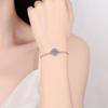 S925 Sterling Silver Adjustable Sunflower Bracelet with Moissanite, D Color, 1 Carat for Women