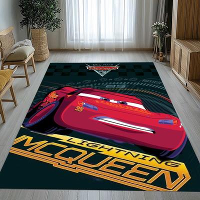 Cartoon Cars Lightning McQueen Living Room Non-Slip Area Rug Soft Carpet for Bedroom Kids Playroom Sofa,Home Decor Doormat Gift
