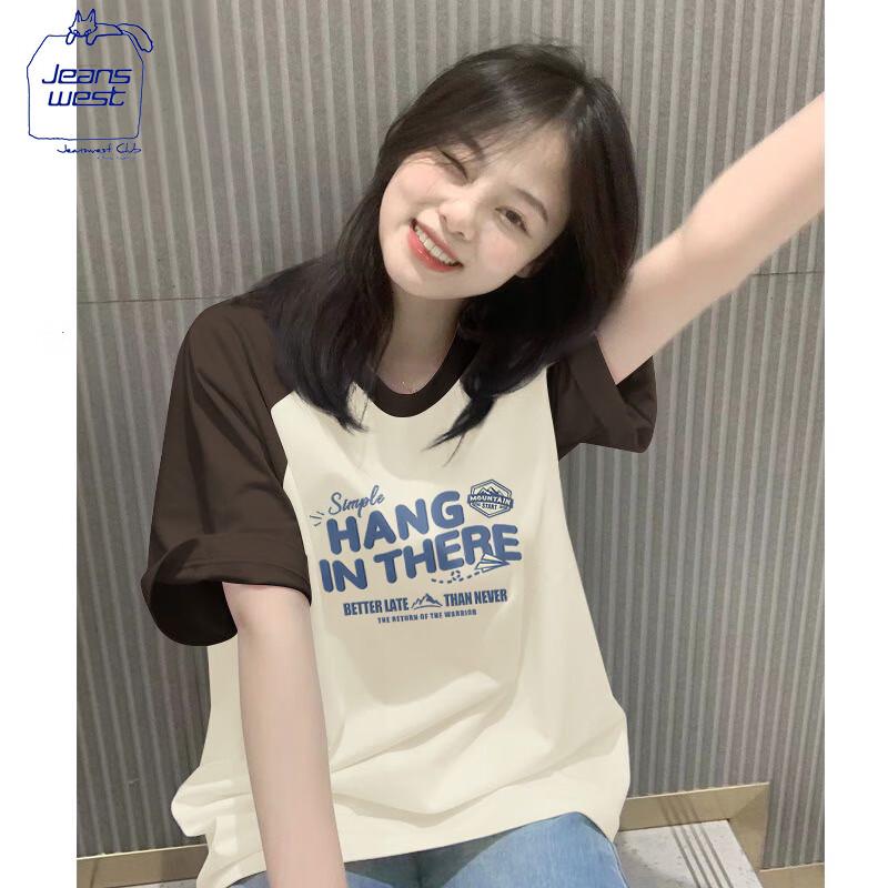 JEANSWEST CLUB Women s Raglan Sleeve Cotton T-Shirt 2XL