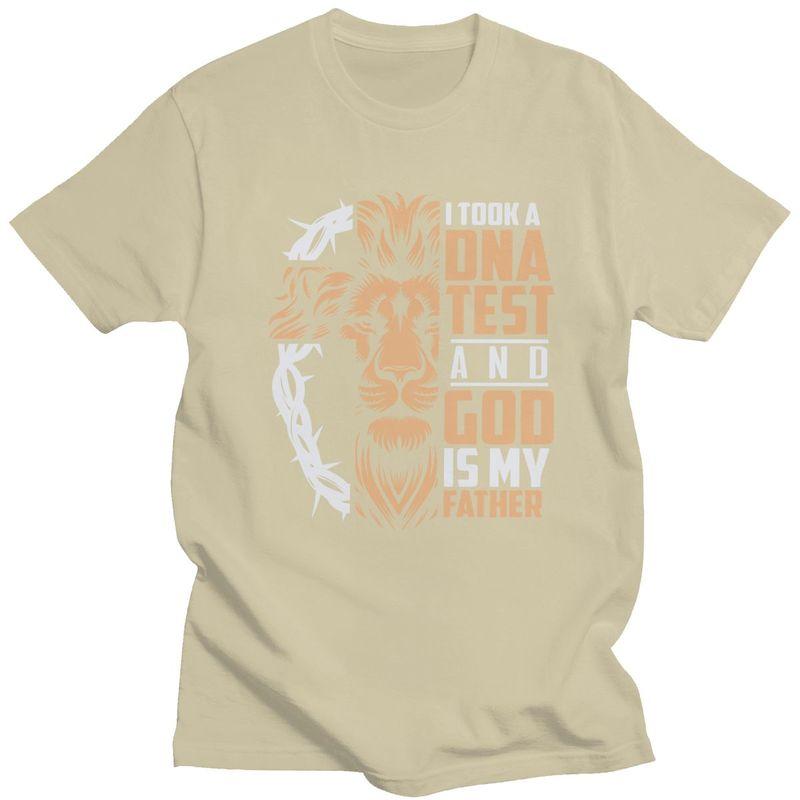 Custom I Took A Dna Test God Is My Father Tshirts for Men Short Sleeve Leisure Tshirt Loose Fit Pure Cotton Tees Gift Idea