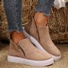 Women 2025 New Outdoor Winter  Ladies Shoes Side Zipper Casual Solid Sports Ankle Boots Comfortable Shoes for Women